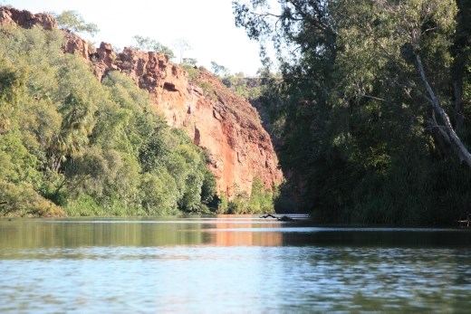 A view from almost water level back up the first gorge