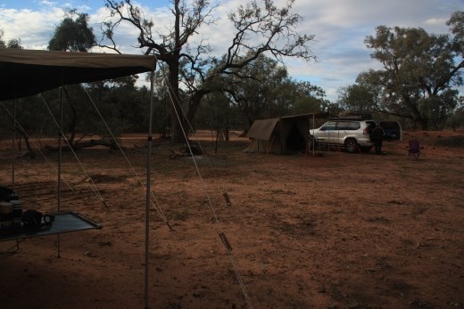 Campsite on the Warrego River in QLD