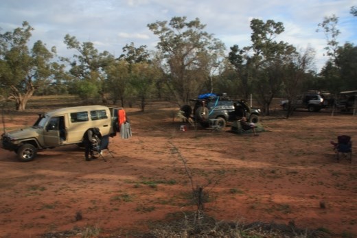 Campsite on the Warrego River in QLD