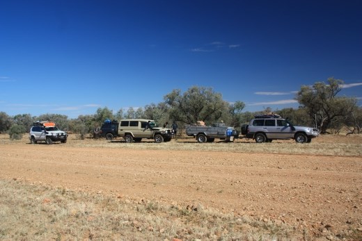 A lunch stop - no plush facilities out here!