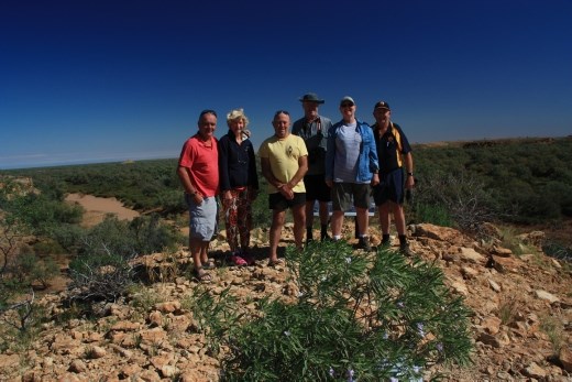 The intrepid travellers on Janets Leap Lookout