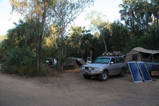 Campsite at the Bitter Springs Caravan Park