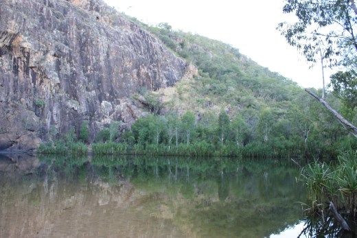 The plunge pool at the base of Gunlom Falls
