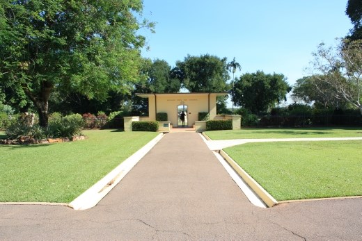 The entrance to the WW2 Cemetery at Adelaide River