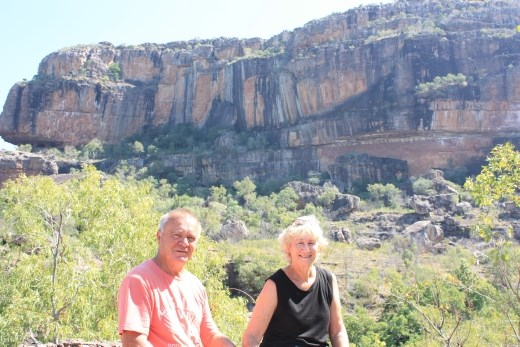 Jenny and I at the lookout at Nourlangie Rock which is in the background