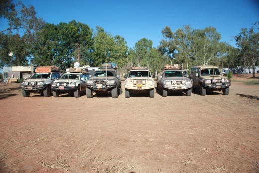 Cars lined up before departing King Ash Bay