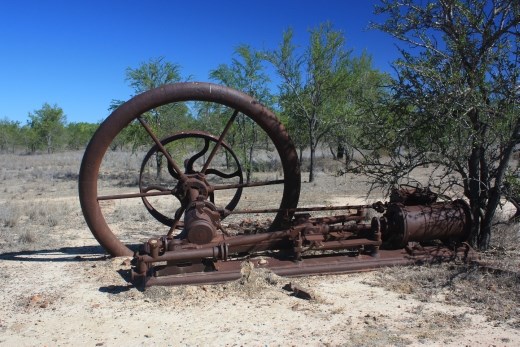 This was interesting - part of a double acting steam engine with a massive flywheel