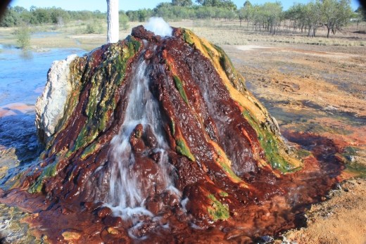 A close up of the bore showing the many colours that can be seen