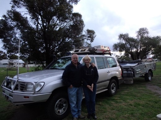 Jenny and I beside the car in Narromine in a brief period of no rain!
