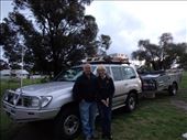 Jenny and I beside the car in Narromine in a brief period of no rain!: by jmandjm, Views[229]