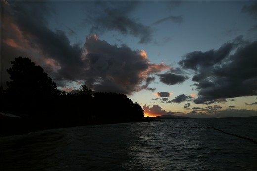 Villarica lake just after rain.