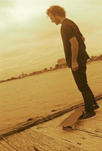 This image, was taken along the peninsula on a peir. I have a captured a good friend of mine who skateboards and tells me about places I can go to, to photograph. I wanted to capture his individuality and his sense of adventure when he is skate boarding. 