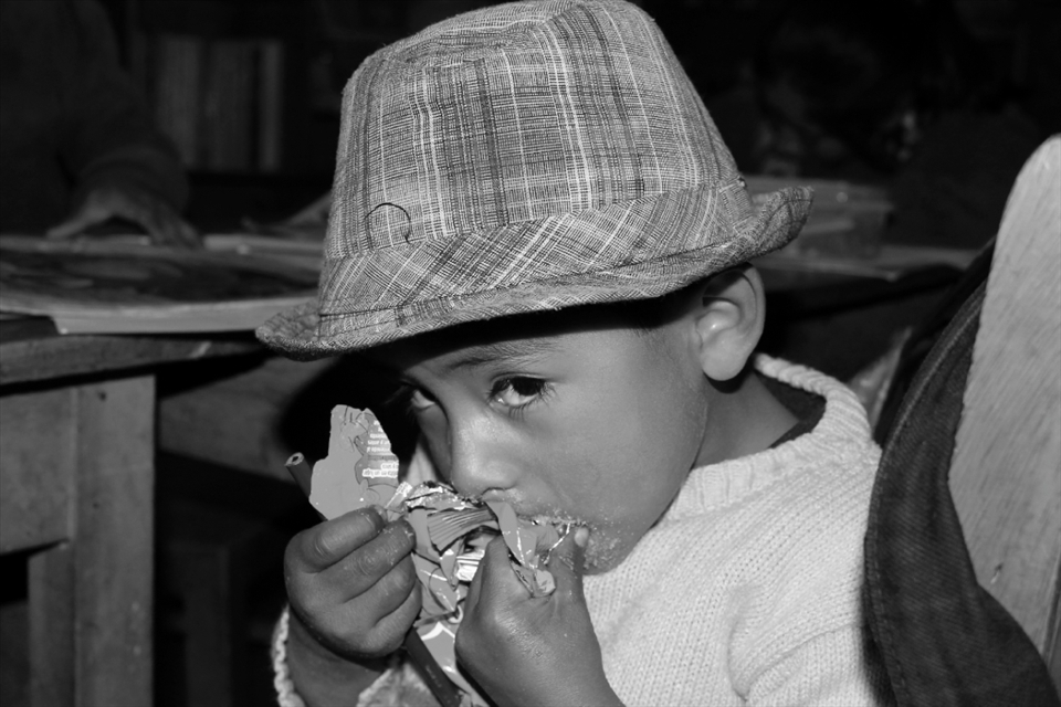 Visiting one of the hundreds of Shelter in Cusco where children come for educational activities, special eyes capture my attention, He was looking to me like saying:  - I want to learn but I need food too but I have to work and I’m just 8 years old. Some parents send the children to work at the downtown to help the family.