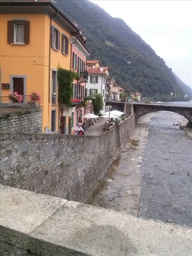 View of river from Roman bridge Argegno