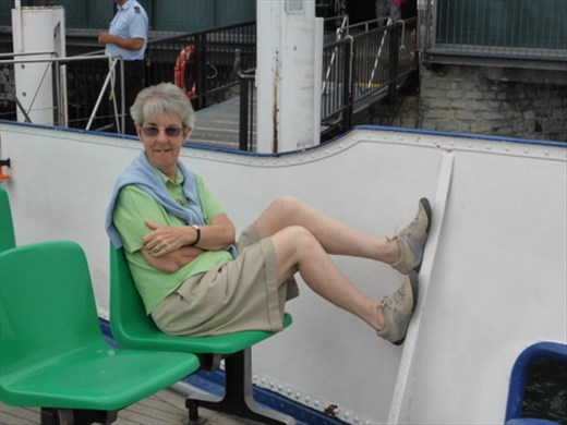 Joan on the ferry