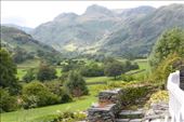 View of the Langdale Pikes from Windermere