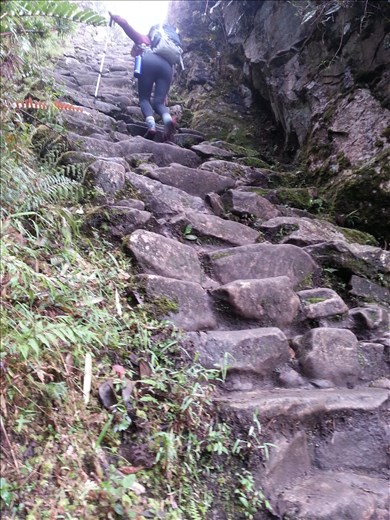 Steep climb up to the Sun Gate