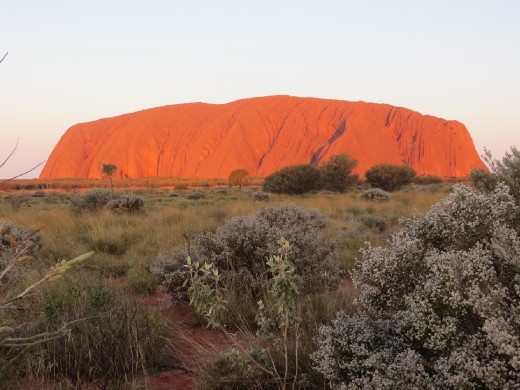 Uluru at sunset