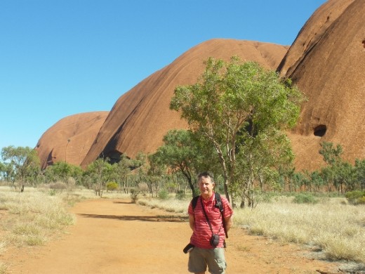 Peter on the 9km walk around Uluru