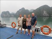 Gaye and Bob, Peter and Susan cruising on Halong Bay: by johnsteel, Views[444]