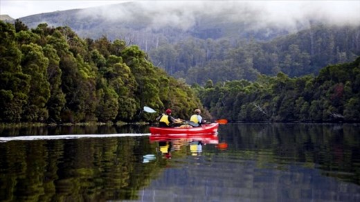 Kayaking on Pieman River