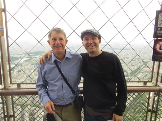 Peter and Joel at the top of the Eiffel Tower Paris
