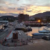 Sunset looking towards Mount Wellington. Taken from our room in Henry Jones hotel.: by johnsteel, Views[354]