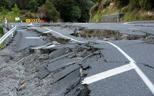Earthquake damage Kaikoura road
