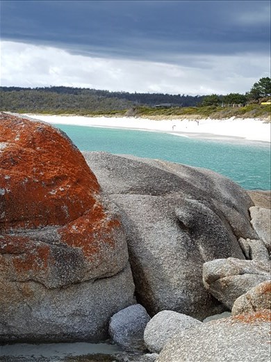 Red rocks Binalong Bay