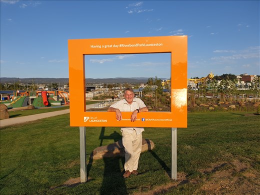 Peter having a great day at Riverbend Playground