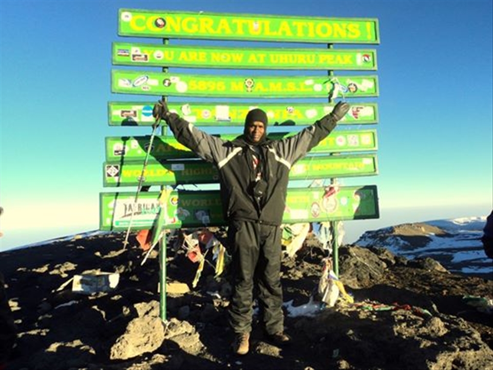 On Top of Mt. Kilimanjaro (the highest in Africa).................5895m