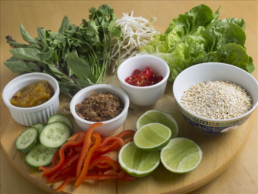 All the salad fixings