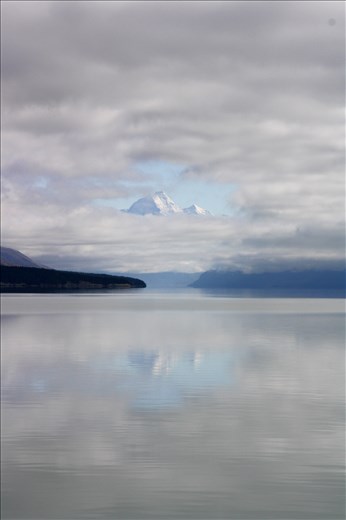 Mount Cook covered in clouds
