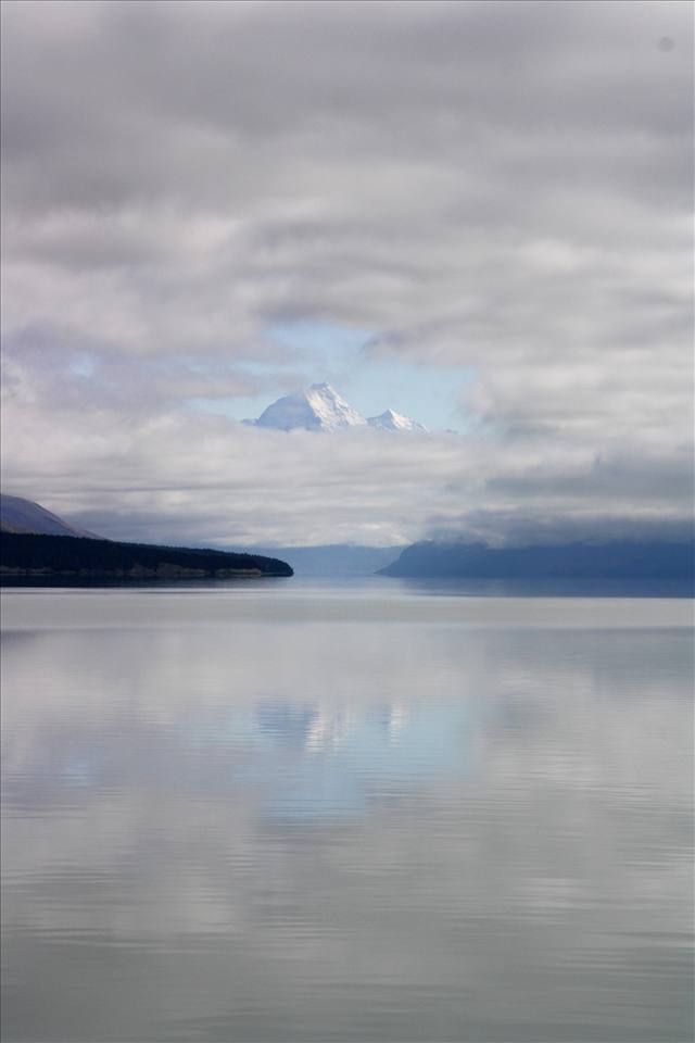 Mount Cook covered in clouds