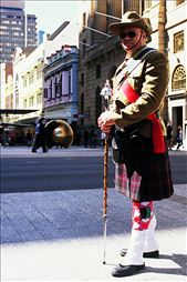 Veteran.
Take your camera with you everywhere; The first lesson. When stumbling across the path of a Vietnam Veteran's march, excitement fills me. Velvia in hand, I set out to find a willing subject for a portrait. Multiple friendly declines later, my view settles upon a lone Veteran preparing towards the back of company. Conversation proceeds; He accepts.: by jonathanmccaffrey, Views[537]