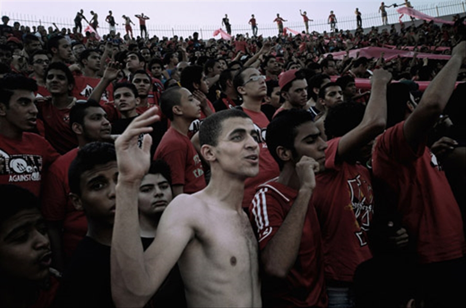 22 June 2013. Fierce and dedicated football fans of al-Ahly club, Ultras Ahlawy,
