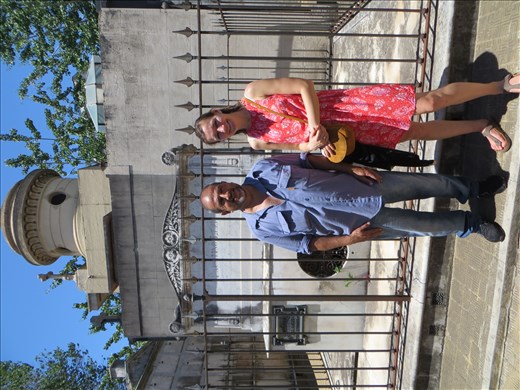 He cleans the graves of the ex-presidents and is the real tour guide :)