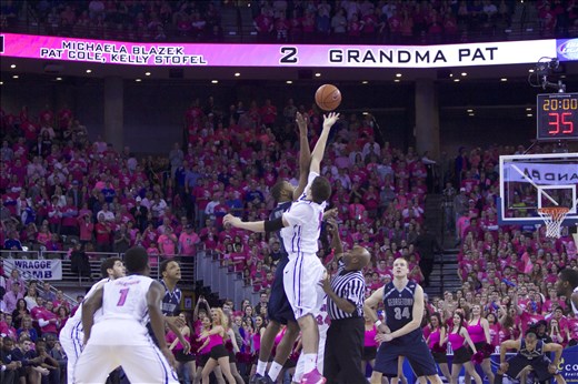 Tip off. Pink Out Game.