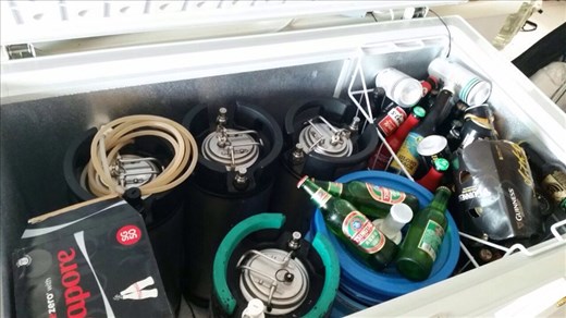 Dave and Sandy stocked the beer fridge for our arrival