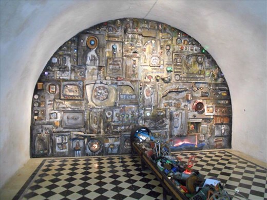 Art display inside the fort.