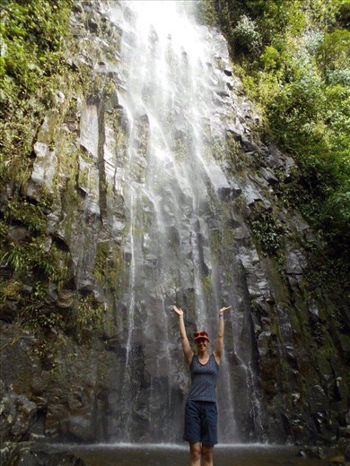 Juanita at Catarata Fortuna.
