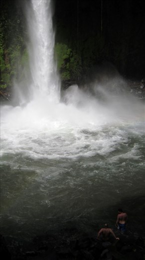 American amigo and Jorje going for a swim. Very cold water too.