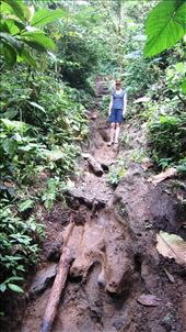 Juanita taking on the mud path up Chato Volcano. : by jorjejuanita, Views[299]
