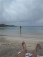 Our favourite beach in Bocas. Jorje relaxing at Starfish Beach. We got the lounge chair for free too - very rare !: by jorjejuanita, Views[320]