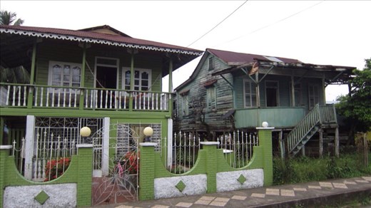 Panamanian houses on Colon Island.