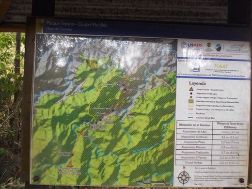 It begins. The map of the hike. 56kms in four days. 