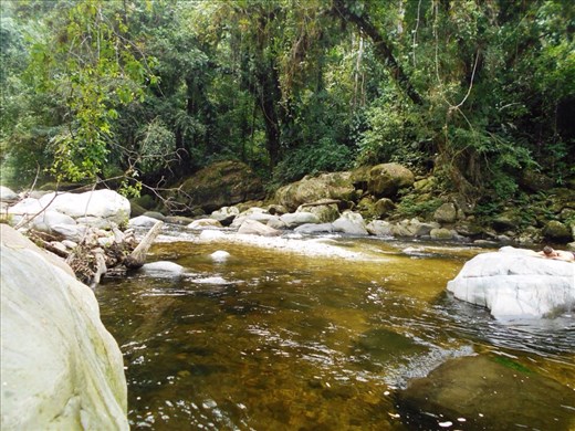Following the river.