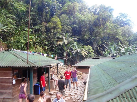 Base campsite - 1km away from the Lost City at the top of the next mountain. Bunk beds with mosquito nets under the hut. If you hiked to slow you missed out and had to sleep in the hammocks that were left.