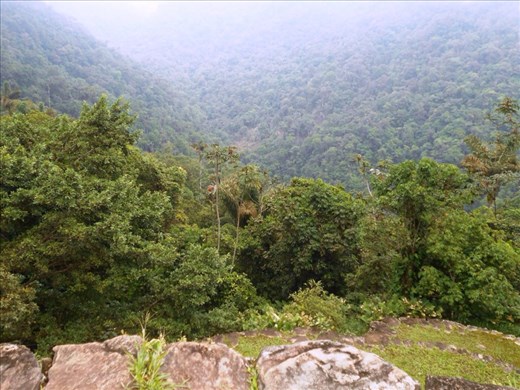 View from the top of the mountain. Military men camp there in four month stints, helicopters make them food-drops, while they guard the ruins.
