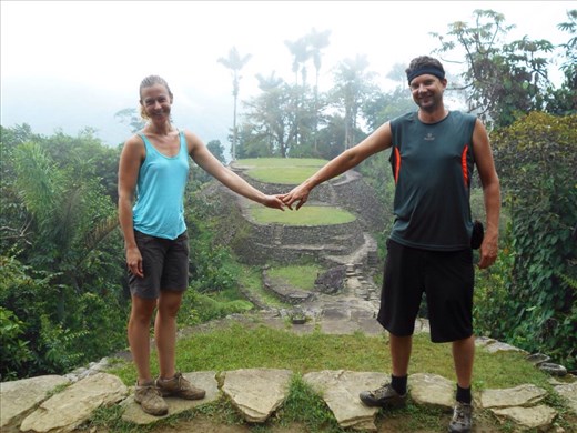 On the highest (albeit not most important) terrace of the City. The most important ring (house) belonged to the shaman, the level below in the pic.